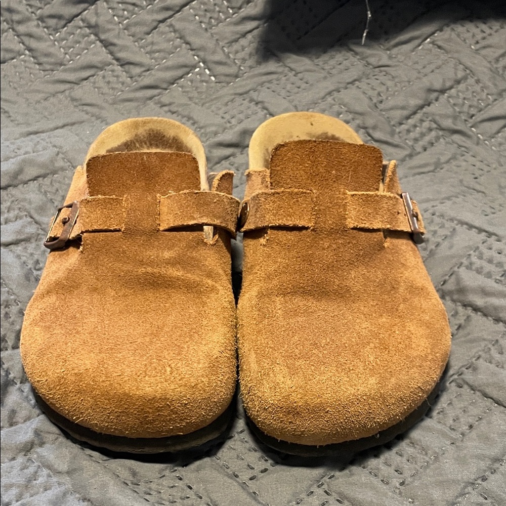 Birkenstock Brown Suede Mules